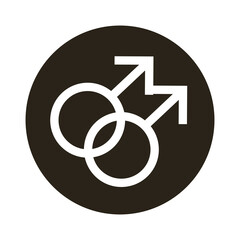 Sticker - gay gender symbol of sexual orientation block style icon