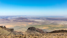 Scenic Panorama View At Alvord  Lake And Alvord Desert From East Rim Overlook, Steens Mountain, Oregon
