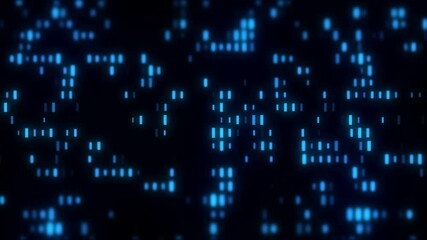 Fototapete - 4K Abstract technology background. Modern wallpaper. Neon particles. Big data concept. Isolated on black. 3840x2160p Motion graphics