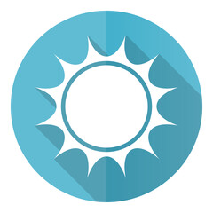 Poster - Sun blue vector icon, flat design illustration in eps 10