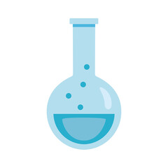 Sticker - medical tube test flask laboratory flat icon