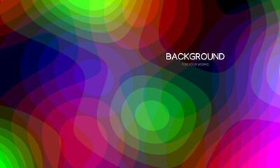 Aufkleber - Colorful abstract creative background with liquid shapes. For use in all types of design work. Vector illustration.