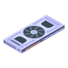 Poster - Professional video card icon. Isometric of professional video card vector icon for web design isolated on white background