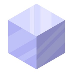 Poster - Ice cube icon. Isometric of ice cube vector icon for web design isolated on white background