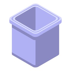 Poster - Ice cube form icon. Isometric of ice cube form vector icon for web design isolated on white background