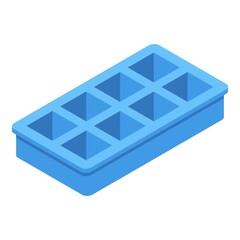 Poster - Ice cube tray cocktail icon. Isometric of ice cube tray cocktail vector icon for web design isolated on white background