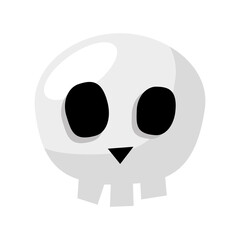 Sticker - skull head icon vector design