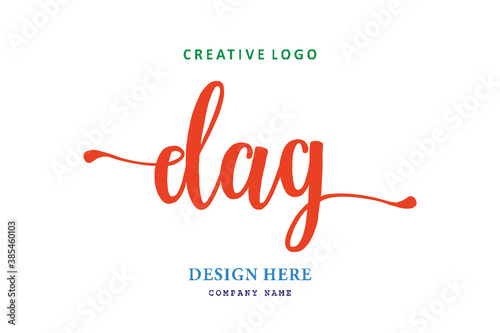 Fotografía simple DAG lettering logo is easy to understand, simple and authoritative