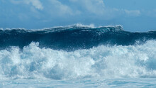 Waves Breaking On The Ocean At Grand Anse, Reunion Island