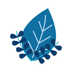 Sticker - leaf and branch plants ecology flat style icon