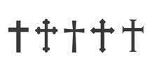 Set Christian Cross Vector