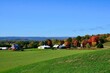 Landscape in the hills, upstate New York. Autumn view in October 
