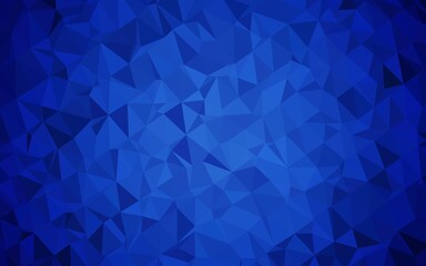 Poster - Dark BLUE vector low poly texture.