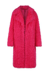 Wall Mural - Pink Wool Women's Coat. Front View