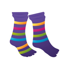 Wall Mural - world down syndrome day, pair of socks different pattern