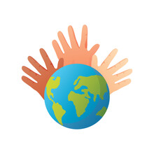 World Down Syndrome Day, Planet And Diverse Hands