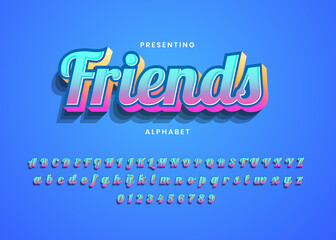 Fototapete - Abstract 3d modern alphabet fonts. Typography technology electronic sport digital game music future creative font