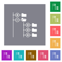 Poster - Directory browser square flat icons