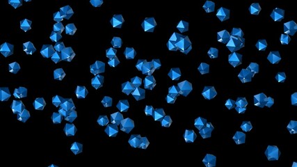 Wall Mural - Animation of particles in geometrical shape with several transitions in space trough time.