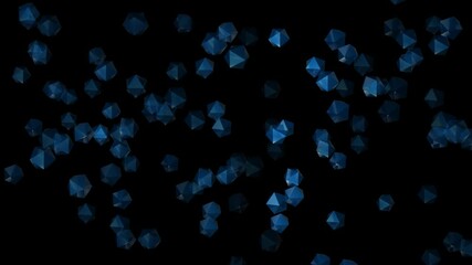 Wall Mural - Animation of particles in geometrical shape with several transitions in space trough time.