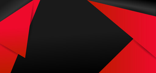 Poster - Black and red paper cut background design vector