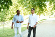 © etonastenka - Two black men are speaking. Friendship between black man