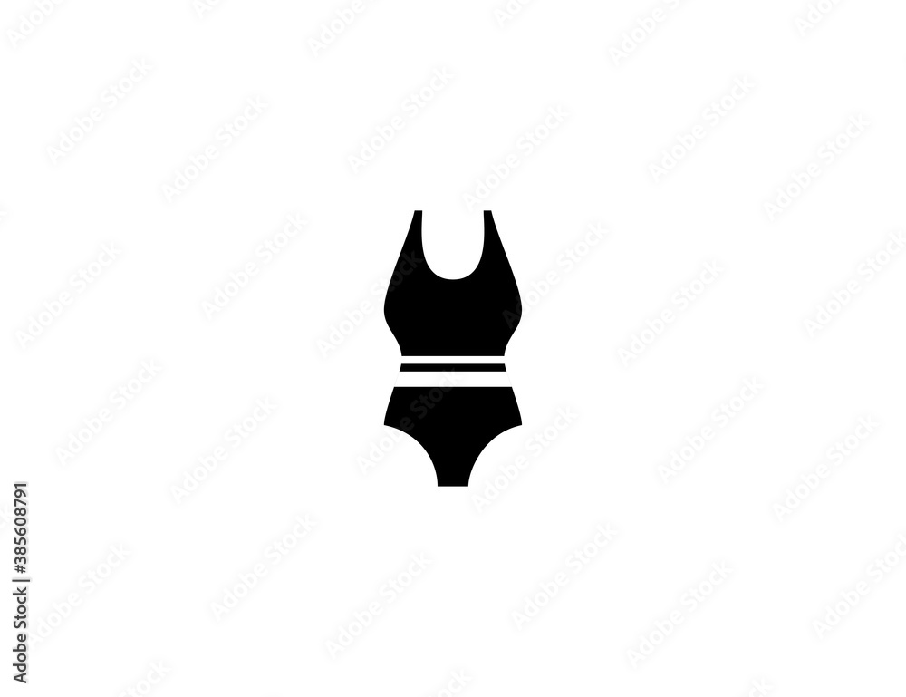 Bikini Vector Icon. Isolated swimwear Stock Vector | Adobe Stock