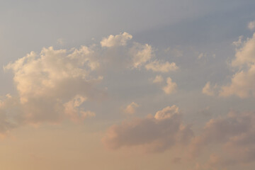 Wall Mural - Sky with clouds before sunset, Nature background