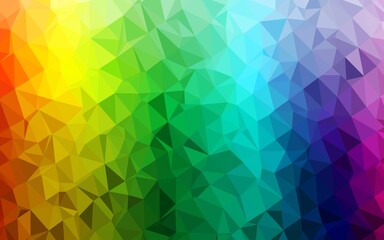 Poster - light multicolor, rainbow vector polygonal template.