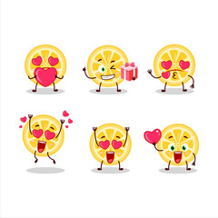 Sticker - Orange cartoon character with love cute emoticon