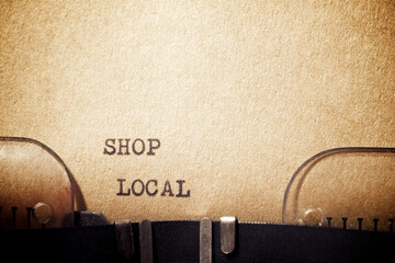 Poster - Shop local phrase
