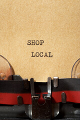 Poster - Shop local phrase