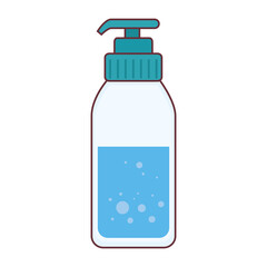 Poster - soap bottle design, Disinfects clean antibacterial and hygiene theme Vector illustration