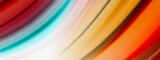 Fototapeta  - Abstract Background. Smooth flowing lines, blurred waves, rainbow color style stripes. Vector illustrations for covers, banners, flyers and posters and other