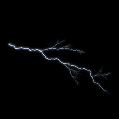 Lightning on a black background