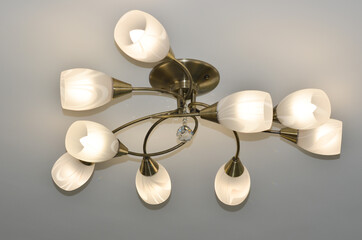 the brightest light on the chandelier with shades, modern chandelier