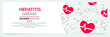 Creative (Hepatitis) disease Banner Word with Icons ,Vector illustration.	