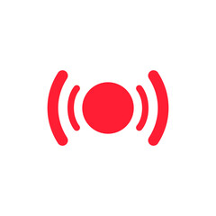 Poster - Rec red icon or live streaming button. Vector for online broadcast, social media channel, live stream. Vector on isolated white background. EPS 10.