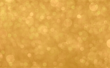 Wall Mural - gold light shiny bokeh abstract blur background with bright round defocus golden pattern, can use fo