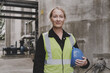 © ReeldealHD images - Female industrial worker on site