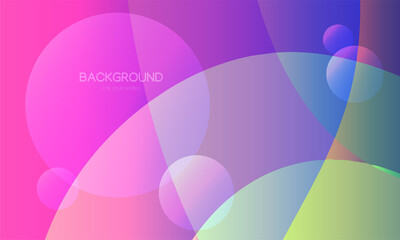 Aufkleber - Abstract geometric background with soft shapes. For use in all types of design work. Vector illustration.
