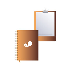 Canvas Print - clipboard and notebook with corporate design