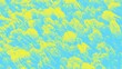 Blue yellow abstract background with hyacinths flowers pattern. Floral patchy background