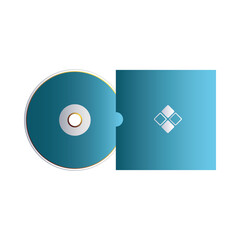 Poster - cover and cd blue with corporate identity