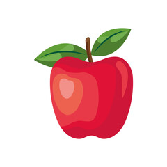 Sticker - apple fruit icon design, healthy organic food theme Vector illustration