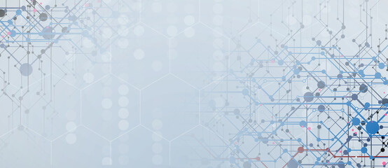 Aufkleber - Abstract circuit board futuristic technology processing background
