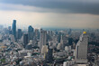 © pek - The storm entered Bangkok with the Chao Phraya River and the city was covered with clouds.