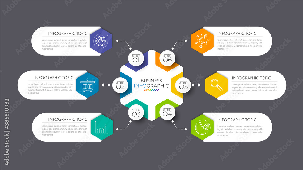 Infographic circle element template can be used for workflow layout ...