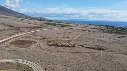 Wall Mural - Aerial over head view of the Lahaina bypass. 3