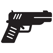 Icon Of A Handgun Depicting Walther
